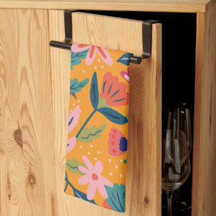 Linge De Cuisine Motif floral tropical moderne