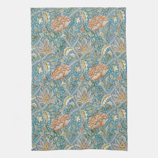 Linge De Cuisine Motif floral Windrush bleu de William Morris (Vertical)