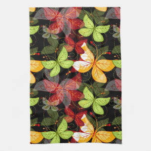 Linge De Cuisine Motif foncé d'automne