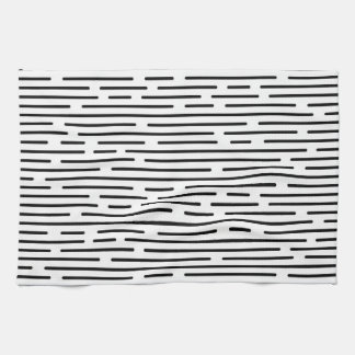 Linge De Cuisine Motif géométrique à ligne noire