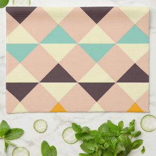 Linge De Cuisine Motif géométrique de losanges et de triangles qui 