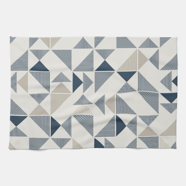 Linge De Cuisine Motif géométrique triangulaire (Horizontal)