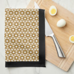 Linge De Cuisine Motif Gold Vintage Starburst | Noir<br><div class="desc">Cette simple serviette de cuisine à motifs géométriques est dotée d'un motif d'étoile doré moderne d'inspiration moderne et épuré du milieu du siècle. Un motif de starburst géométrique d'étoiles brillantes d'or et de cuivre, découpé en noir. Chaque starburst présente une étoile dorée légère qui se superpose à une starburst en...</div>