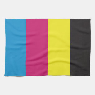 Linge De Cuisine motif graphique de fond à rayures cmyk couleur cya
