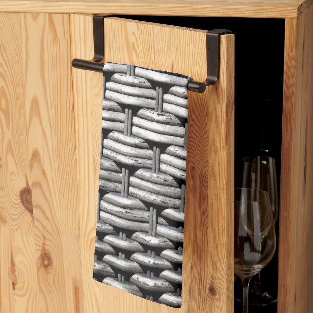 Linge De Cuisine Motif gris Abstrait et élégant (Pliage en tiers)