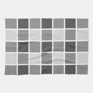 Linge De Cuisine Motif gris carrelé