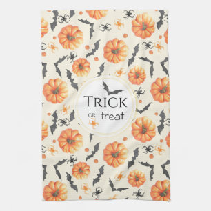 Linge De Cuisine Motif Halloween aquarelle Trick or Treat