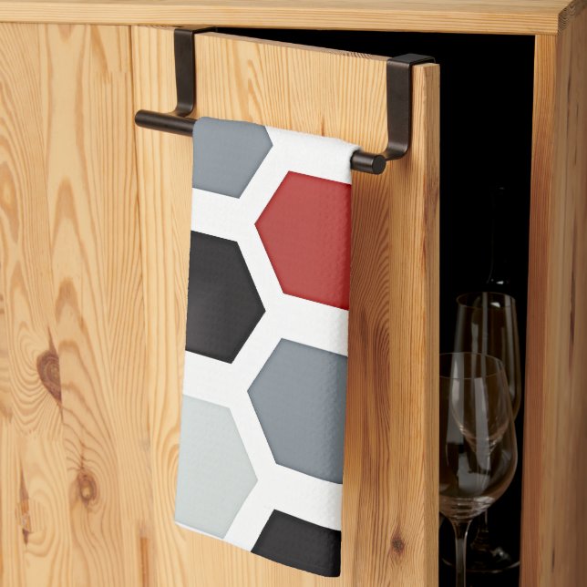 Linge De Cuisine Motif Hexagon d'Art Moderne (Pliage en tiers)