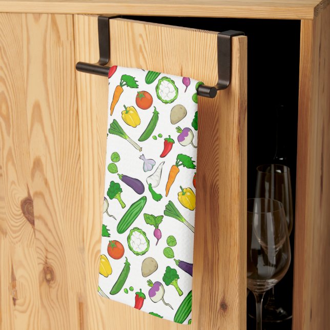 Linge De Cuisine Motif illustré par un modèle mixte (Pliage en tiers)