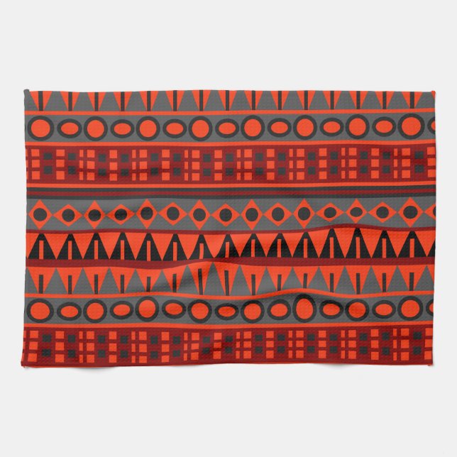 Linge De Cuisine motif indigène aztèque (Horizontal)