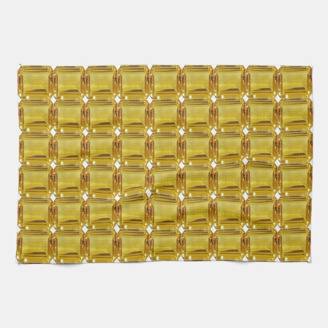 Linge De Cuisine Motif jaune (Horizontal)