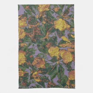Linge De Cuisine Motif jaune de camouflage de fleur