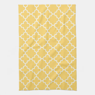 Linge De Cuisine Motif jaune de Quatrefoil