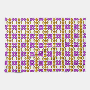 Linge De Cuisine Motif jaune pourpre