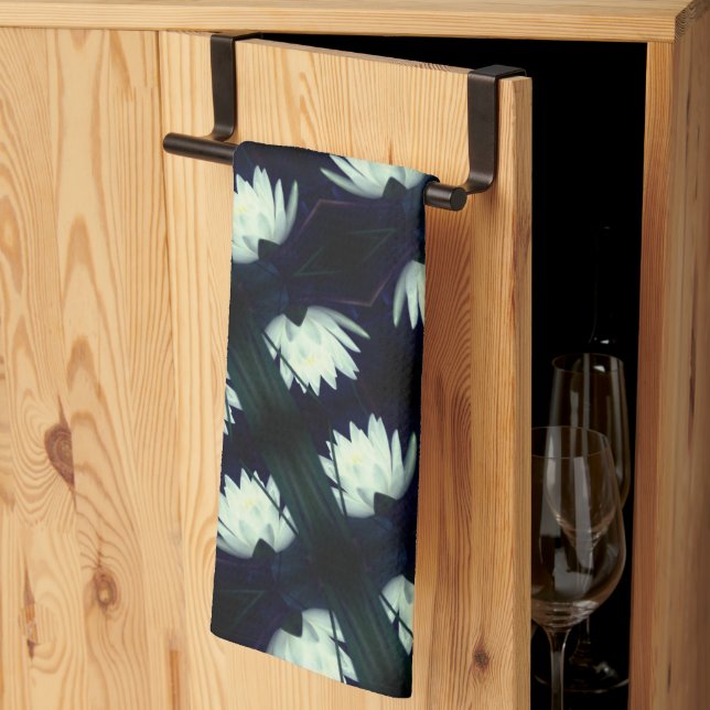 Linge De Cuisine Motif Lily Lotus Water (Pliage en tiers)