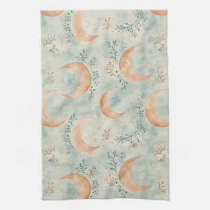 Linge De Cuisine Motif lunaire floral céleste Boho (8)