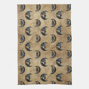 Linge De Cuisine Motif Lune Étoile Astrologie Vintage
