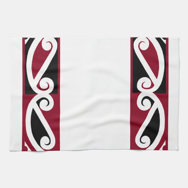 Linge De Cuisine Motif maori Koru (Horizontal)