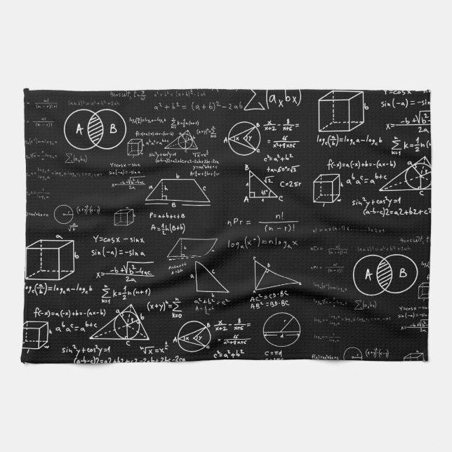 Linge De Cuisine motif mathématique dessin de l'école de sciences g (Horizontal)