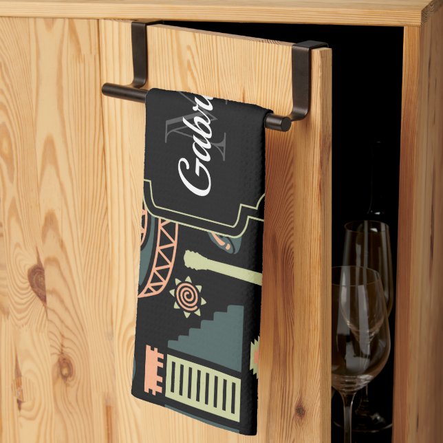 Linge De Cuisine Motif mexicain (Pliage en tiers)