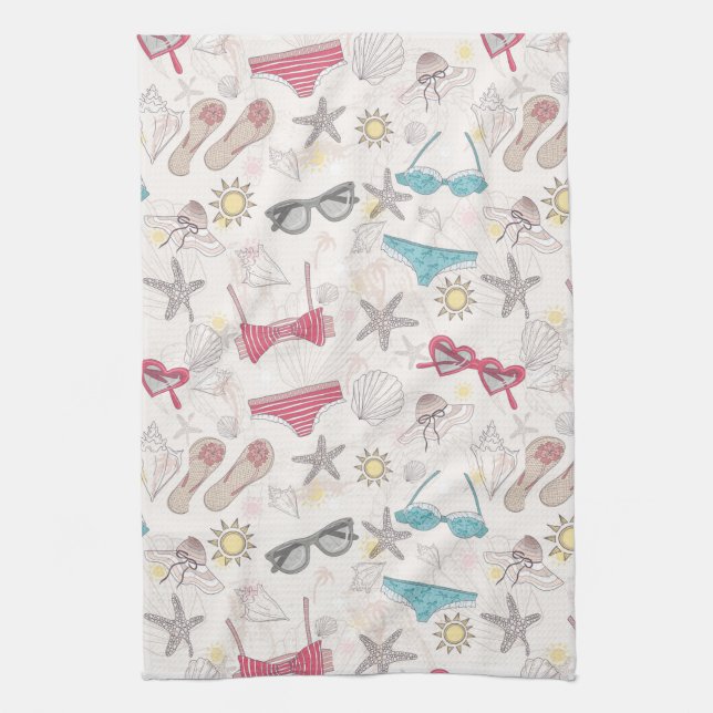 Linge De Cuisine Motif mignon d'abrégé sur été (Vertical)