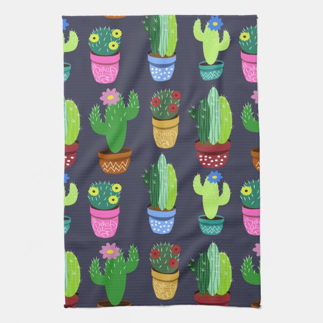 Linge De Cuisine Motif mignon de cactus (Vertical)