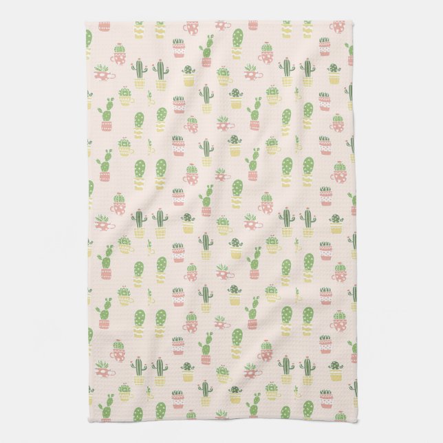 Linge De Cuisine Motif mignon de cactus (Vertical)