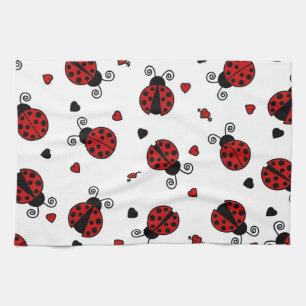 Linge De Cuisine Motif mignon de coccinelle et de coeurs