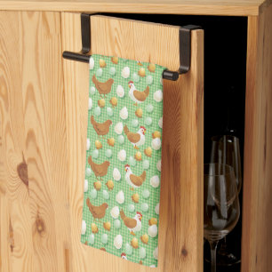 Linge De Cuisine Motif mignon de poules carrelées