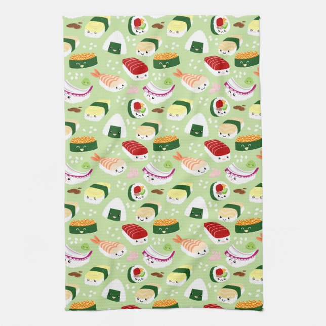 Linge De Cuisine Motif mignon de Shushi (Vertical)