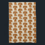 Linge De Cuisine Motif mignon de teckels<br><div class="desc">Serviette de cuisine de l'amoureux des chiens de saucisse</div>