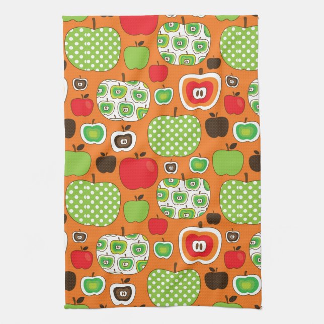 Linge De Cuisine Motif mignon d'illustration de pomme (Vertical)