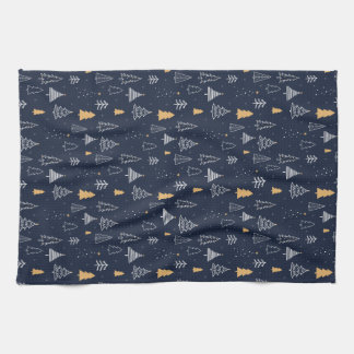 Linge De Cuisine Motif minimaliste de l'arbre de Noël d'hiver