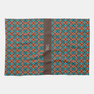 Linge De Cuisine Motif minimaliste orange Fleur