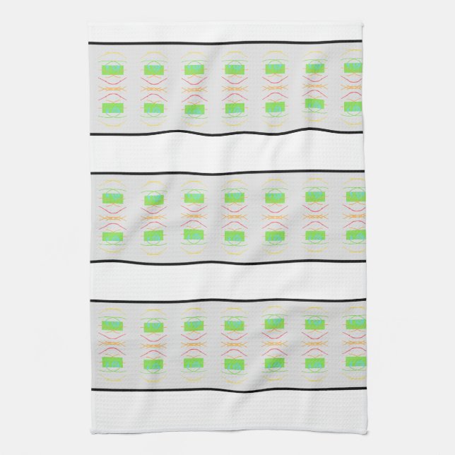 Linge De Cuisine Motif moderne avec gris (Vertical)