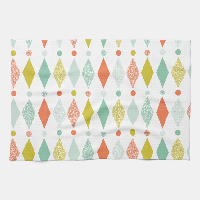 Linge De Cuisine Motif moderne de diamant (Horizontal)