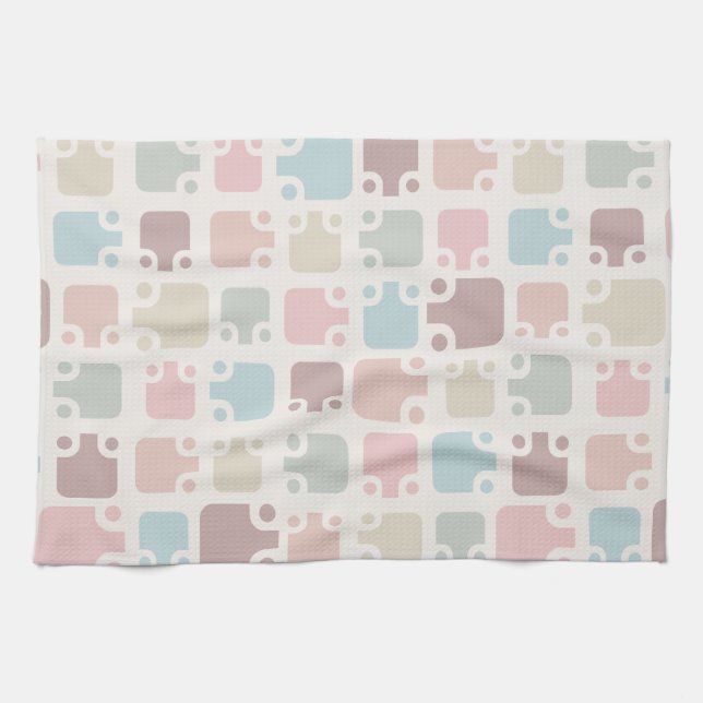 Linge De Cuisine Motif moderne du milieu du siècle Pastel (Horizontal)
