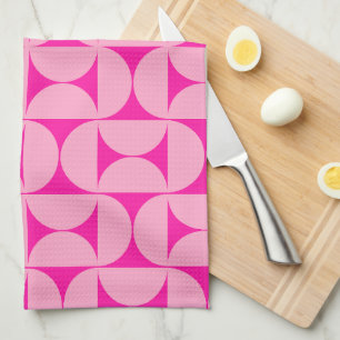 Linge De Cuisine Motif moderne Hot rose du milieu du siècle