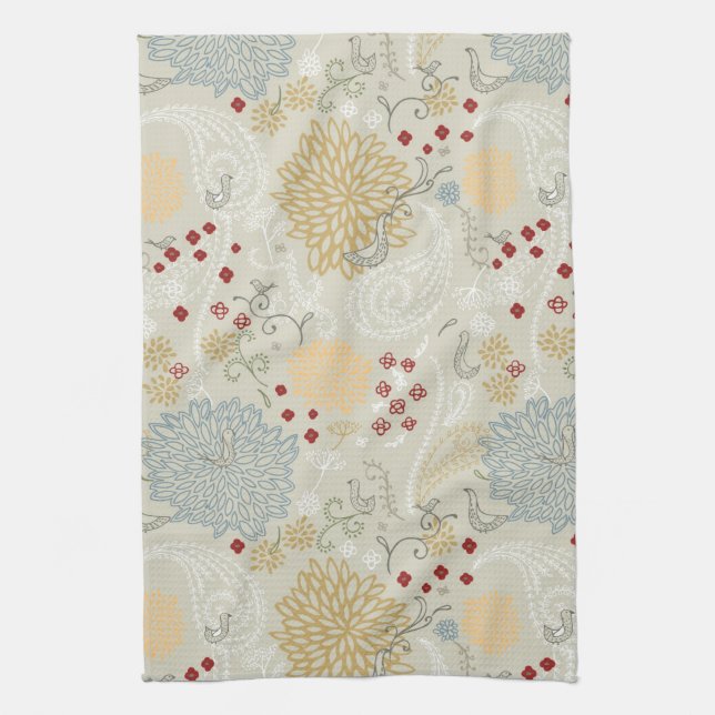 Linge De Cuisine motif montrant le jardin bouclé (Vertical)