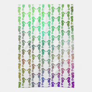 Linge De Cuisine Motif multicolore d'hippocampe