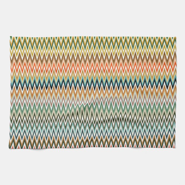 Linge De Cuisine Motif multicolore Zigzag (Horizontal)