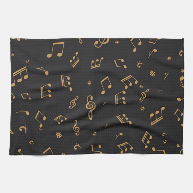 Linge De Cuisine Motif musical (Horizontal)