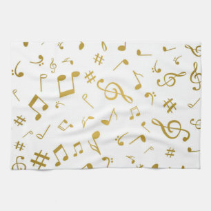 Linge De Cuisine Motif musical