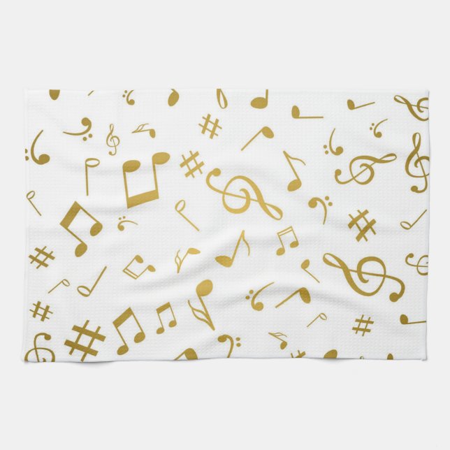 Linge De Cuisine Motif musical (Horizontal)
