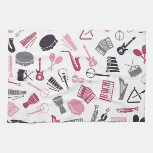 Linge De Cuisine Motif musical