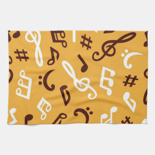 Linge De Cuisine Motif musical