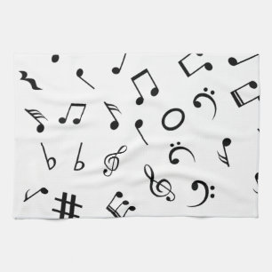 Linge De Cuisine Motif musical