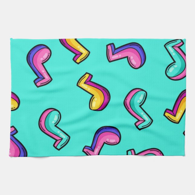 Linge De Cuisine Motif musical (Horizontal)