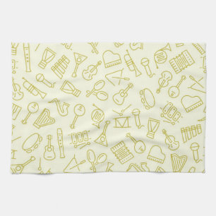Linge De Cuisine Motif musical