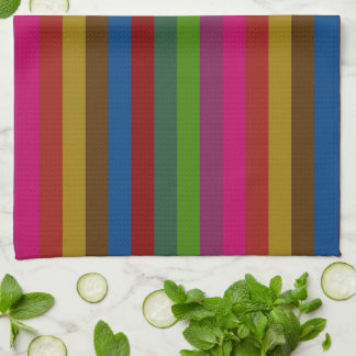 Linge De Cuisine Motif n° 47 de de bandes colorées rétro